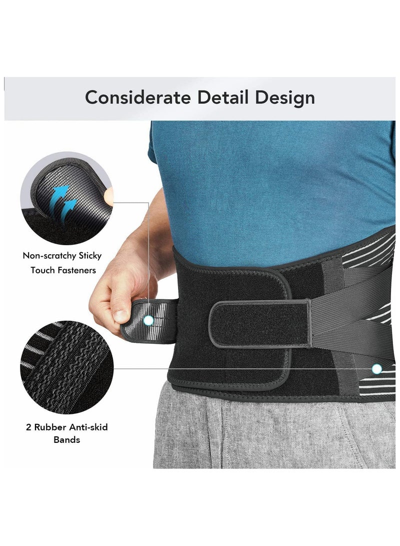 Generic Lower Back Pain Relief with 6 Stays Breathable Mesh Back Support Belt for Men and Women (Large)  - Image 2