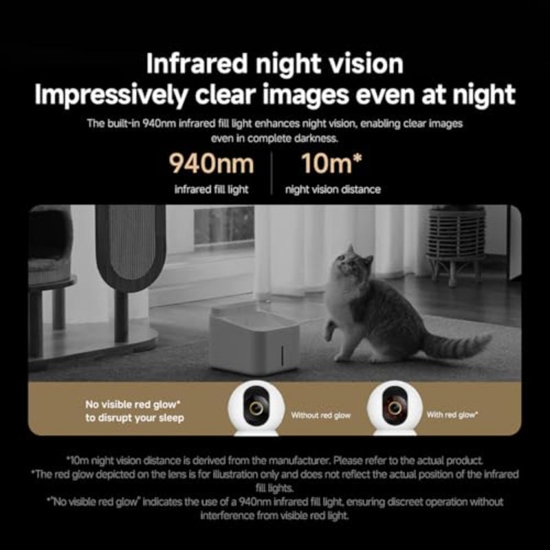 C701 4K 8MP Pan/Tilt Indoor Camera House WiFi Security Camera 360° Coverage AI Detection Night Vision Baby Pets Dogs Monitor Cameras Works with Alexa and Google - Image 5