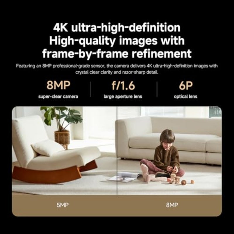 C701 4K 8MP Pan/Tilt Indoor Camera House WiFi Security Camera 360° Coverage AI Detection Night Vision Baby Pets Dogs Monitor Cameras Works with Alexa and Google - Image 3