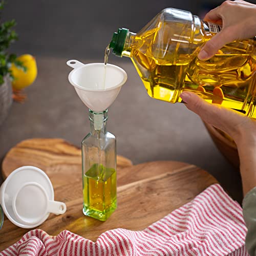 Chef Craft Classic Plastic Funnel Set, 2.5 to 3.75 inch 3 Piece Set, White - Image 3