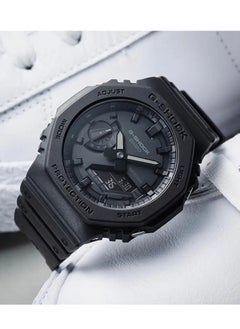 G-SHOCK Men's Stylish Analog Digital Quartz Watch - GA-2100-1A1DR Black Dial, Black Band  - Image 3