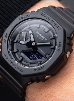 G-SHOCK Men's Stylish Analog Digital Quartz Watch - GA-2100-1A1DR Black Dial, Black Band  - Image 2