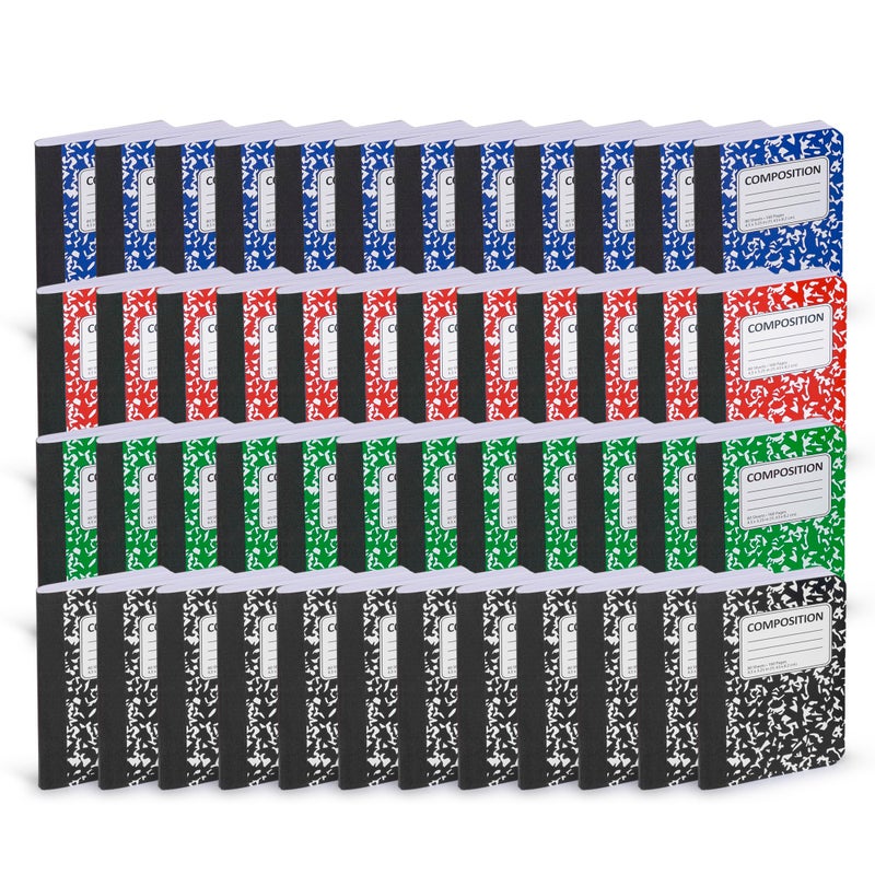 Manaloom Mini Composition Notebooks, Mini Composition Books Bulk, Small Pocket Notebook, for Kids Students College Office, Pocket Size Journaling Notebooks, 4 Colors, 4.5 x 3.25 inch, 80 Sheets/Book (12 Pack) - Image 1