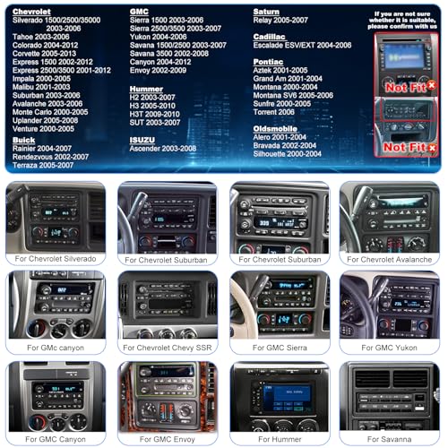 Aitrenlu Car Radio for Chevy Silverado 1500/2500/3500 2003 2004 2005 2006, Tahoe 2003-2006, GMC Sierra 1500/2500/3500 2003-2006, Yukon 2004-2006, 7" Touch Screen Stereo, Wireless CarPlay WiFi GPS FM - Image 2