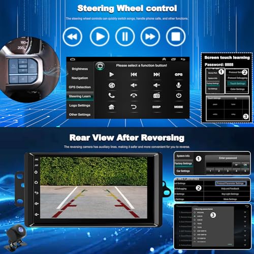 Aitrenlu Car Radio for Chevy Silverado 1500/2500/3500 2003 2004 2005 2006, Tahoe 2003-2006, GMC Sierra 1500/2500/3500 2003-2006, Yukon 2004-2006, 7" Touch Screen Stereo, Wireless CarPlay WiFi GPS FM - Image 5
