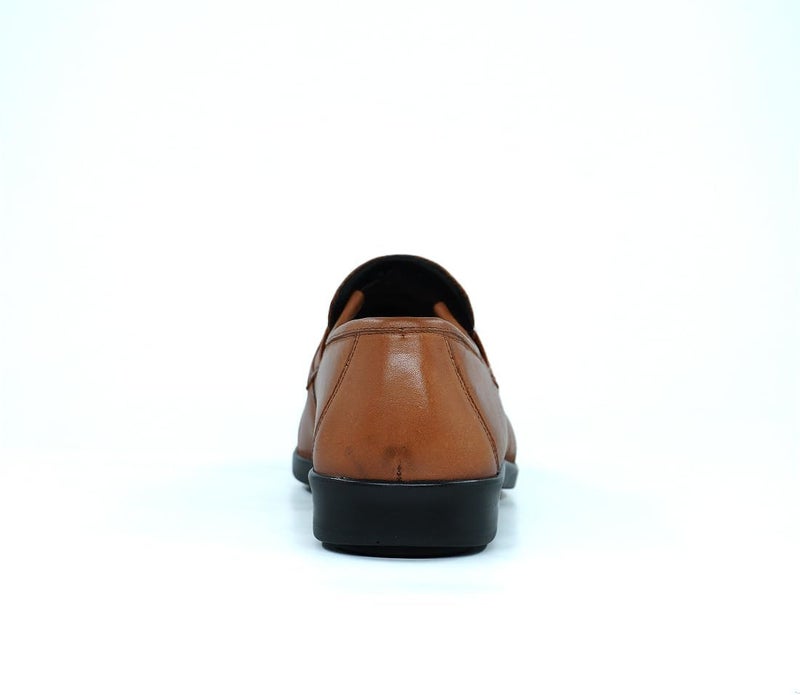 HUSH PUPPIES Tan Leather Slip-On Shoes - Image 4