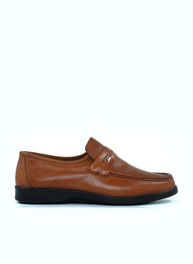 HUSH PUPPIES Tan Leather Slip-On Shoes - Image 1