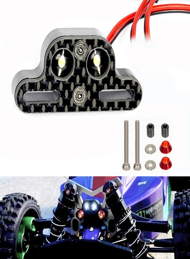 MOSHNOLY Nylon-Carbon Build Light Kit for Arrma 6S 1/8 Typhon /V4/V5/TLR,Durable Front Light Lamp Upgrade Set,RC Car LED Light 1/8 Scale Lamp Bar for Arrma 6S Upgrade Parts Accessories - Image 1