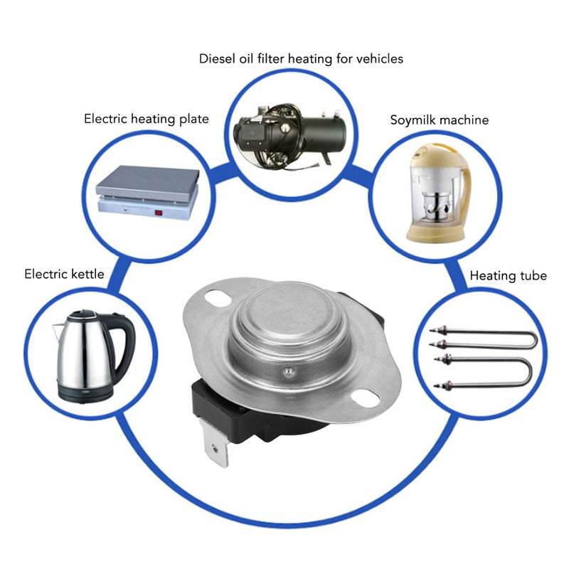 2PCS Snap Disc Temperature Switch Bimetal Engineering Plastic 25A Thermostat for Motor Water Dispenser 250V - Image 3