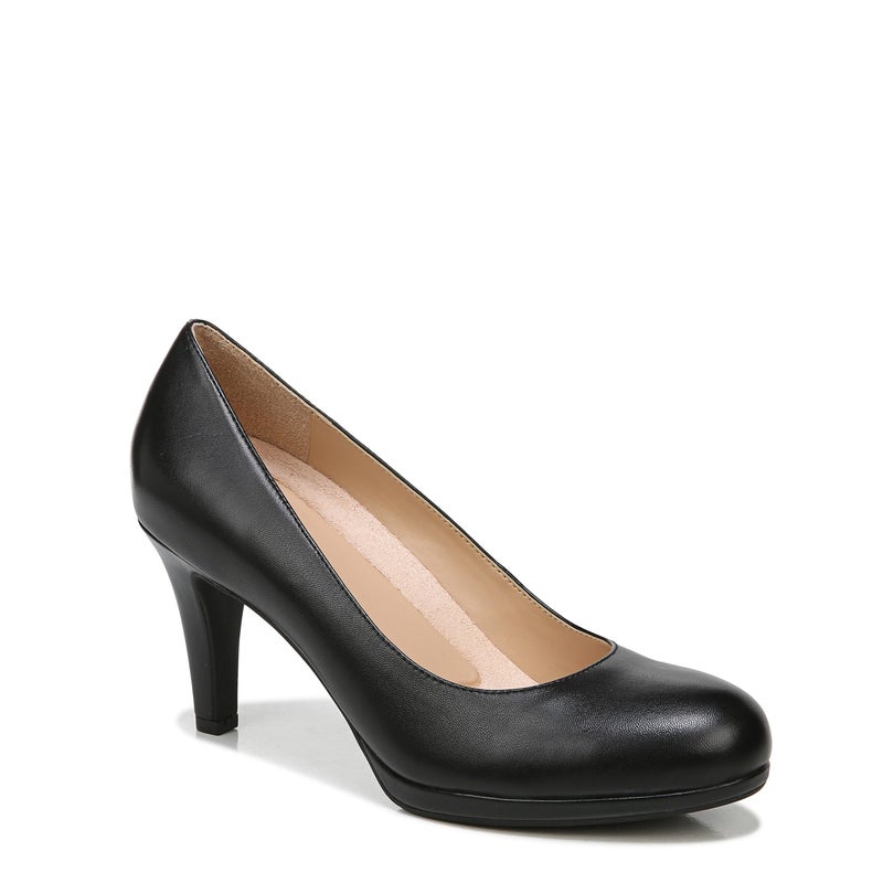 Naturalizer Womens Michelle Pump Black Leather 85 W