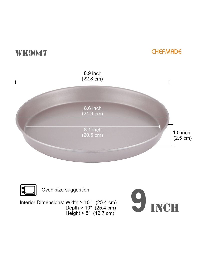 chefmade Pizza Pan 9 Inch Non Stick Pancake Bakeware - Image 2