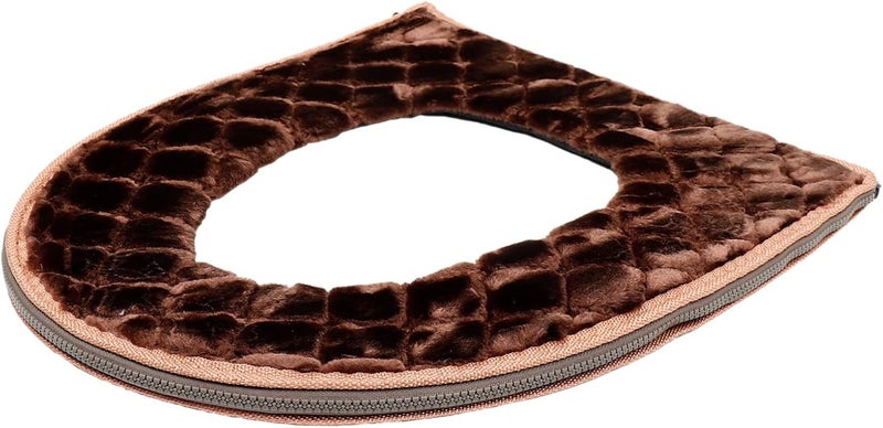 1pc Thickened Toilet Seat Cover Cushions Soft and Warm Design for Toilets and Portable for Bathroom Use Brown - Image 1