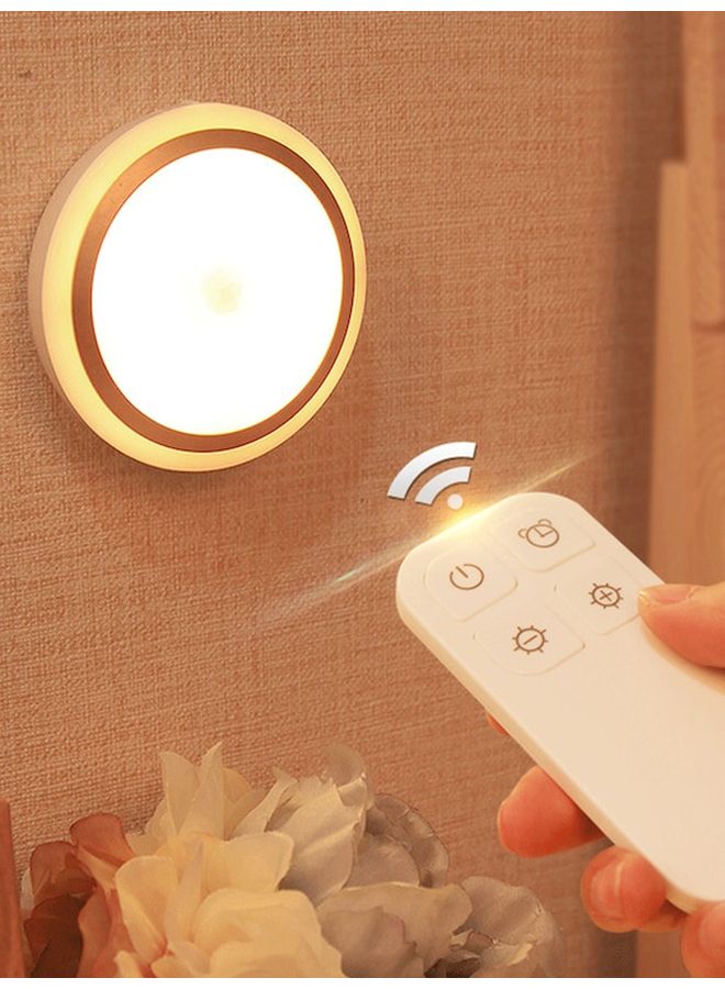 LED Ceiling Lamp With Remote Yellow 8x2.5x8cm - Image 3