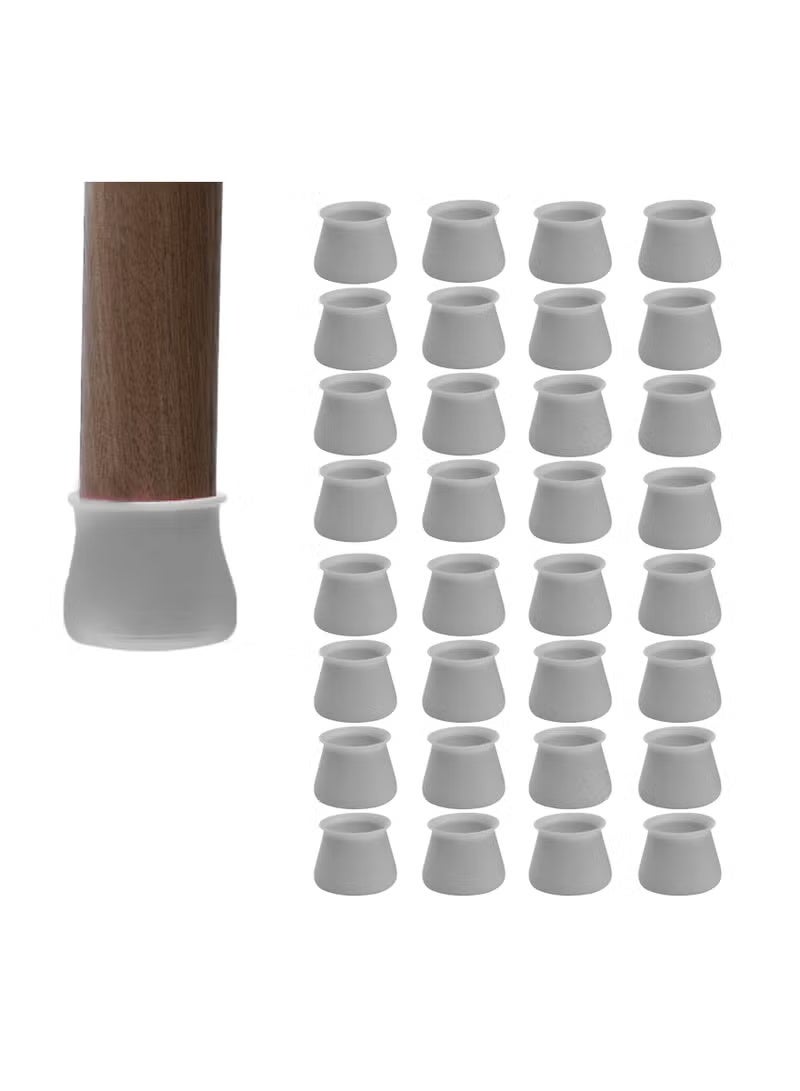 Generic 32 PCS Furniture Silicon Protection Cover,Chair Leg Caps Silicone Floor Protector Round Furniture Table Feet Cover, Anti-Slip Bottom Chair Pads - Image 1