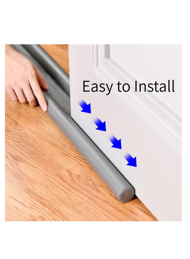 نيبمينينت Door Draft Stopper, 1 Pcs Under Draught Excluder, Noise Blocker Prevent Bugs Coming Excluder for Bottom of Keeping Warm - Image 4