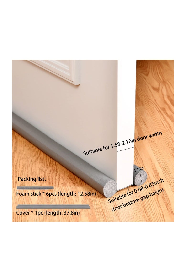 نيبمينينت Door Draft Stopper, 1 Pcs Under Draught Excluder, Noise Blocker Prevent Bugs Coming Excluder for Bottom of Keeping Warm - Image 2