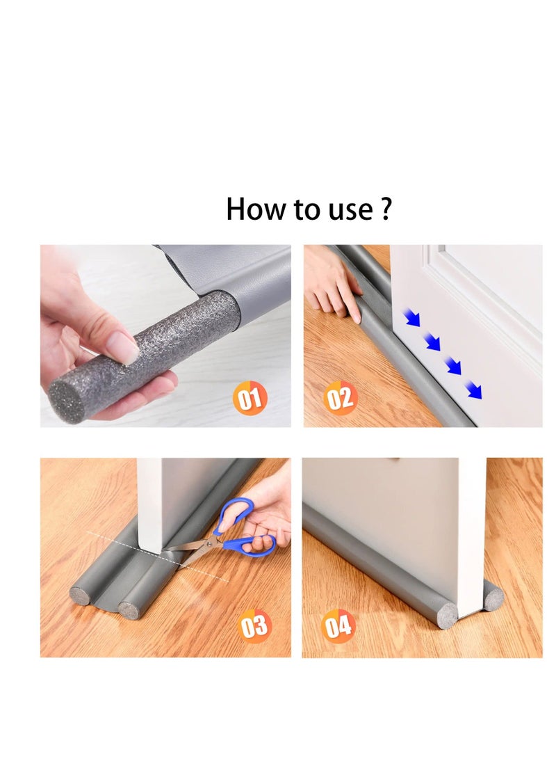 نيبمينينت Door Draft Stopper, 1 Pcs Under Draught Excluder, Noise Blocker Prevent Bugs Coming Excluder for Bottom of Keeping Warm - Image 5