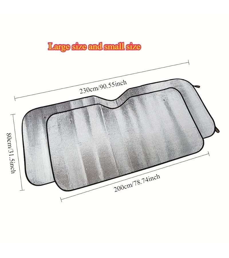 Truck Sunshade 230x80cm Single Sided Front Windshield Sunscreen for Large Vehicles - Image 5