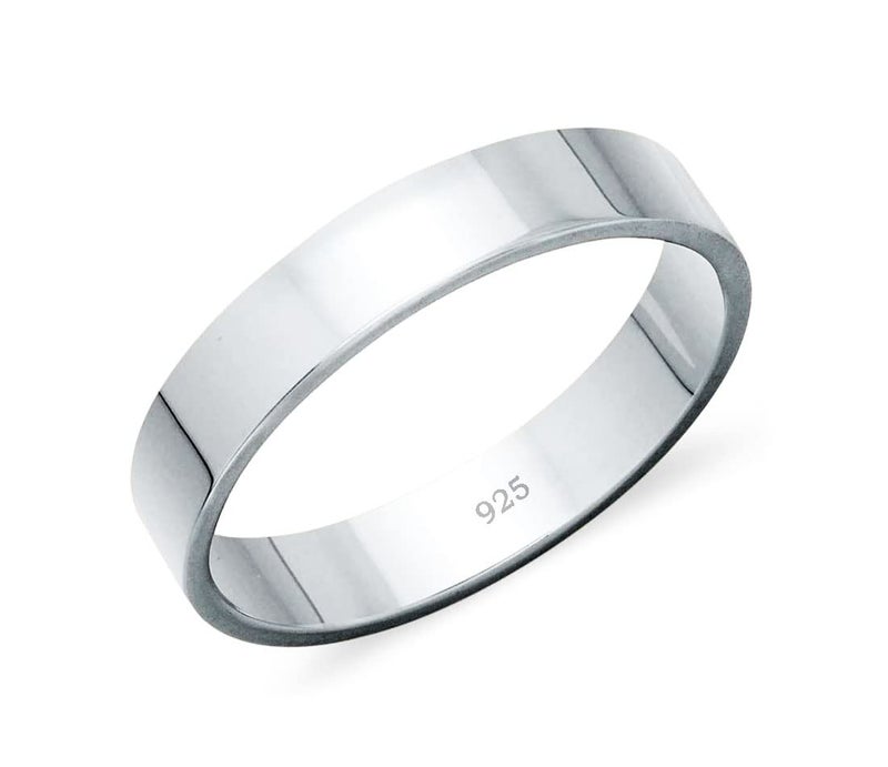 Parnika Wedding Band Regular Casual Wear Unisex Band Silver Finger Ring in Pure 92.5 Sterling Silver | With Certificate of Authenticity | Gift for him her | Chandi Ring | Thumb Ring | (16) - Image 1