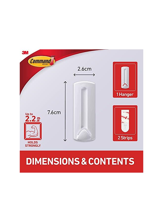 Command 17041 Wire backed picture Hanger, holds up 2.2 Kg, white color, Decorate Damage-Free, 1 hanger and 2 strips/pack - Image 5