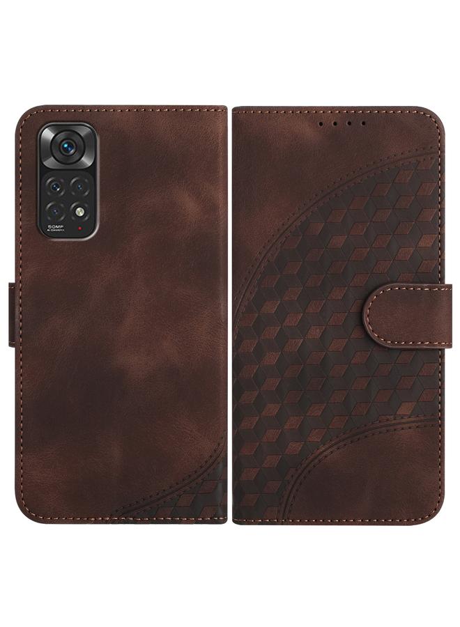 The Bros Case For Xiaomi Redmi Note 11 4G/Note 11S 4G Global YX0060 Elephant Head Embossed Phone Leather Case with Lanyard