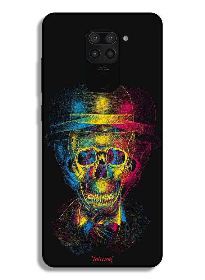 Tolwak Xiaomi Redmi Note 9 Protective Case Cover Skull Colorful Hat Fantasy Art  - Image 2