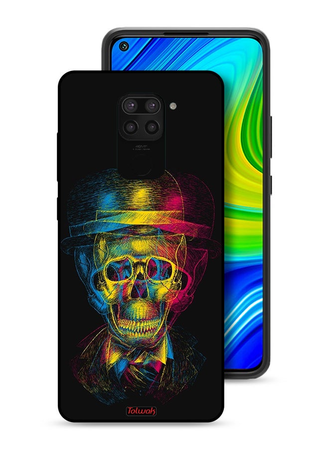 Tolwak Xiaomi Redmi Note 9 Protective Case Cover Skull Colorful Hat Fantasy Art  - Image 1