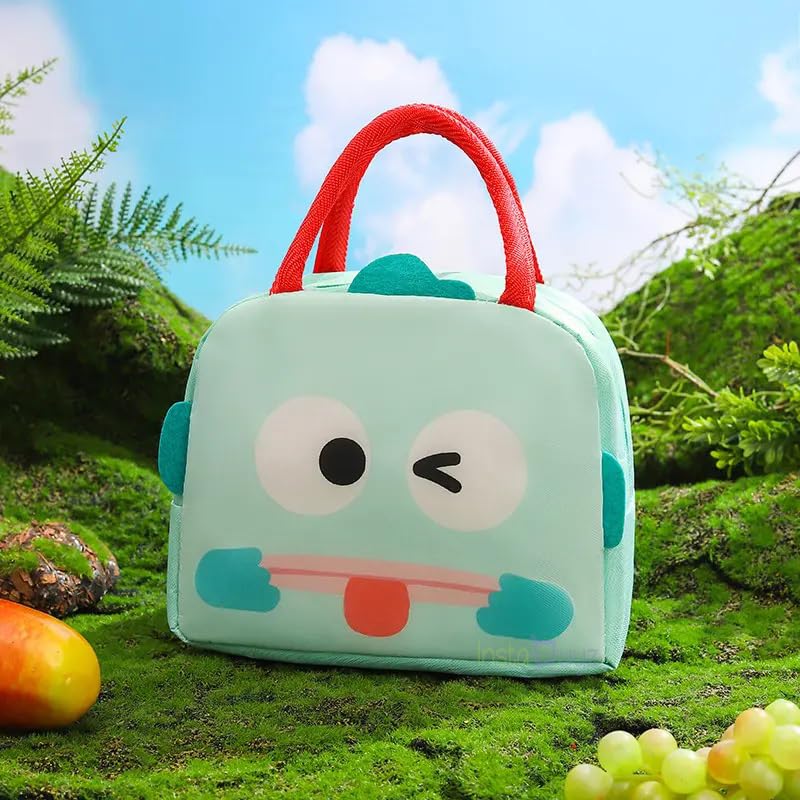 INSTABUYZ 3D Printed Hot & Cold Leak Proof Lunch Bag for Office School Kids Men & Women Storage Bag with Handle Tiffin Bag (Green Wings) - Image 1