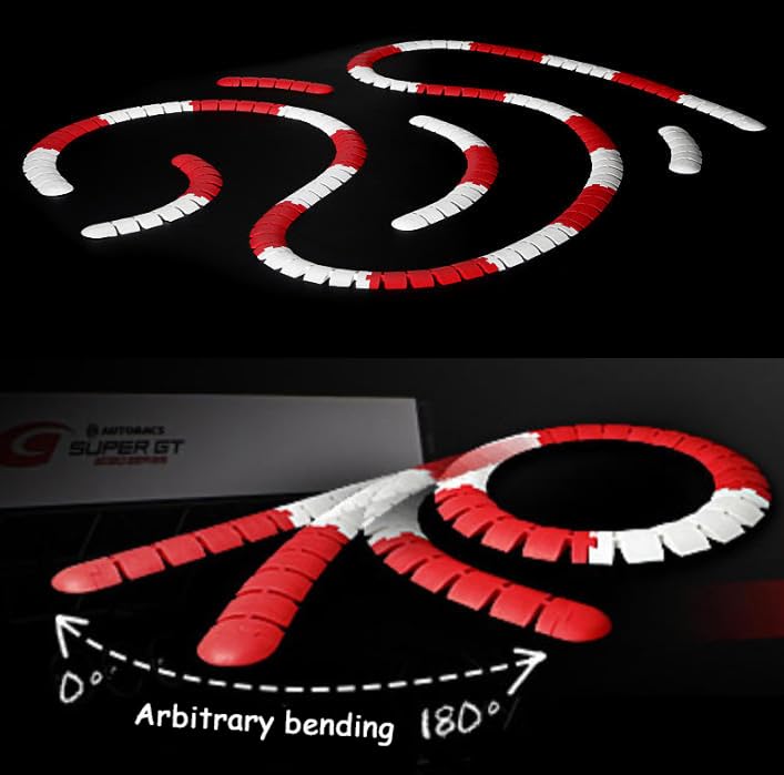 Abendor New 120 Pcs Drift Field Fence Drift Track for 1/28 Wltoys K979 K999 Mini-Z Mini-D Rc Car,Soft Silicone Durable Anti-Scratch Drift Runway Race Car Track Decorative Accessories - Image 5