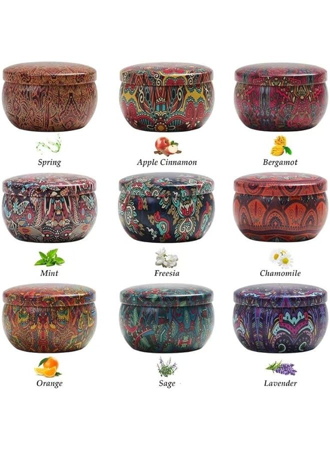 Beauenty 9 Pack Scented Candles Set, 27oz 180 Hours Long Lasting Soy Wax Portable Travel Aromatherapy Candles for Mother, Women, Scented Candle Gift Set Aromatherapy Candle less with Soy Wax - Image 3