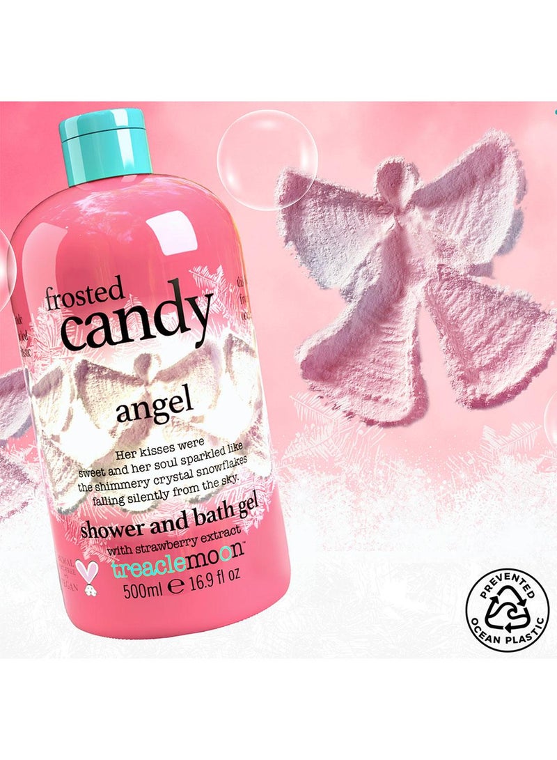Treaclemoon Frosted Candy Angel Shower and Bath Gel 500ml | Moisturising and Nourishing Body Wash | Natural Strawberry Extract | Vegan | Gentle on Sensitive Skin | Dermatologist Tested - Image 3