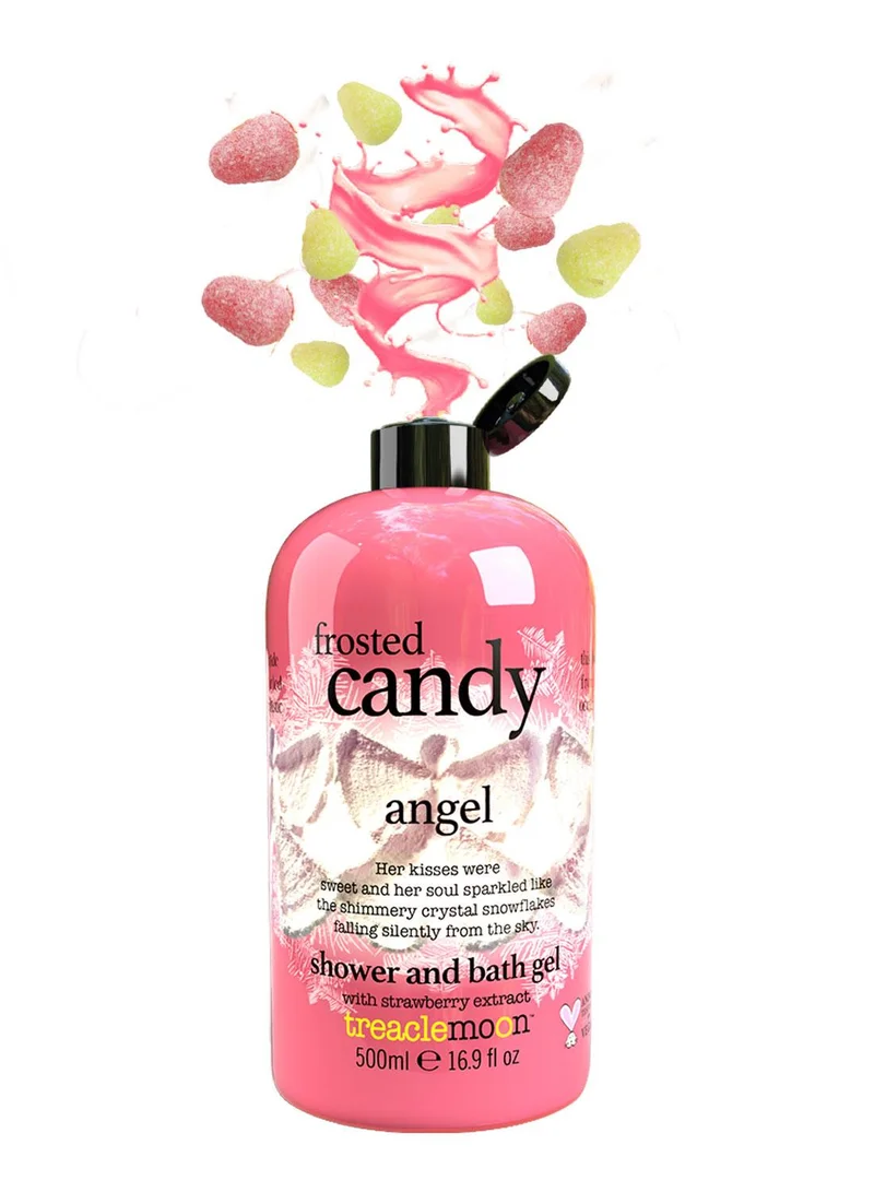 Treaclemoon Treaclemoon Frosted Candy Angel Shower and Bath Gel 500ml | Moisturising and Nourishing Body Wash | Natural Strawberry Extract | Vegan | Gentle on Sensitive Skin | Dermatologist Tested