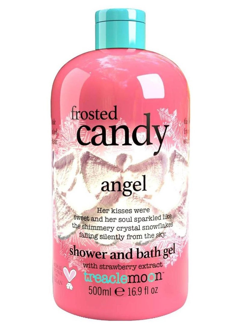 Treaclemoon Frosted Candy Angel Shower and Bath Gel 500ml | Moisturising and Nourishing Body Wash | Natural Strawberry Extract | Vegan | Gentle on Sensitive Skin | Dermatologist Tested - Image 1