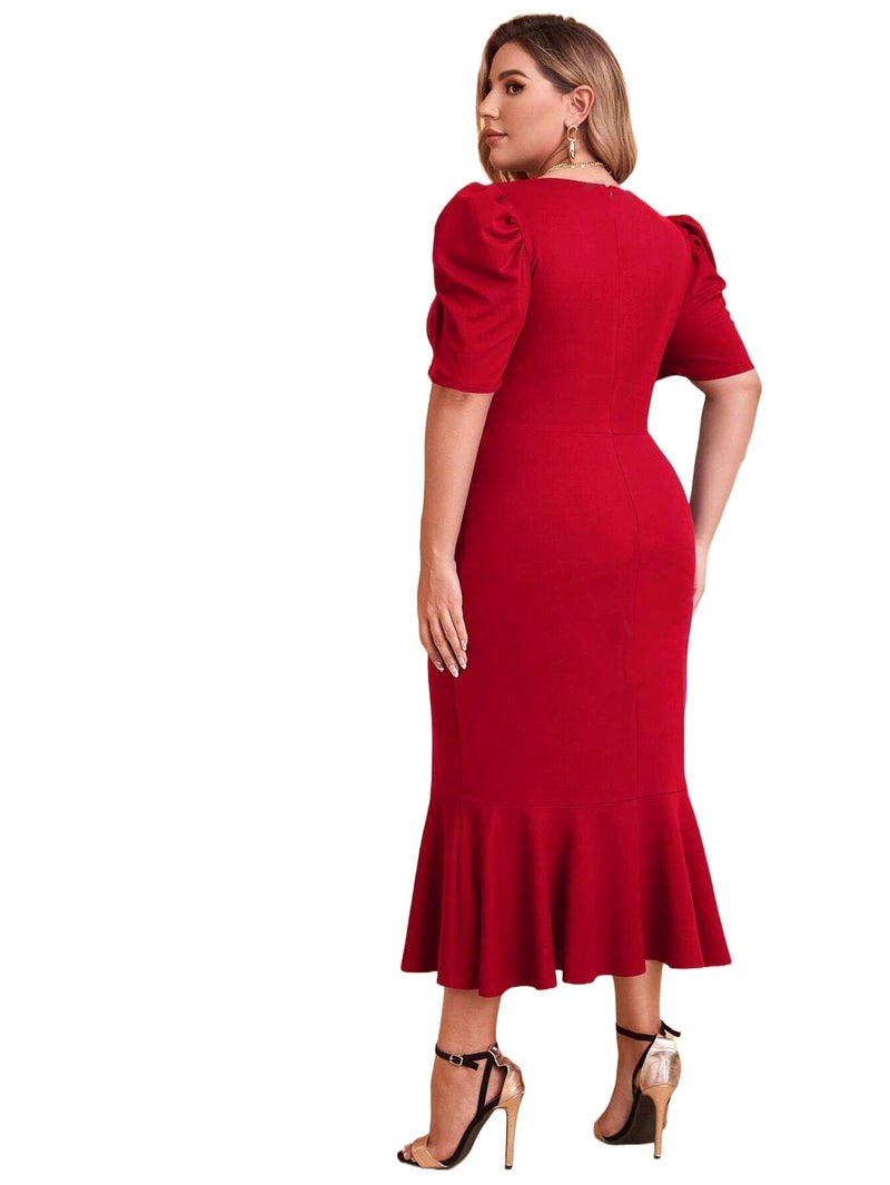 Florely Women's Western Dress (Small, Red) - Image 2