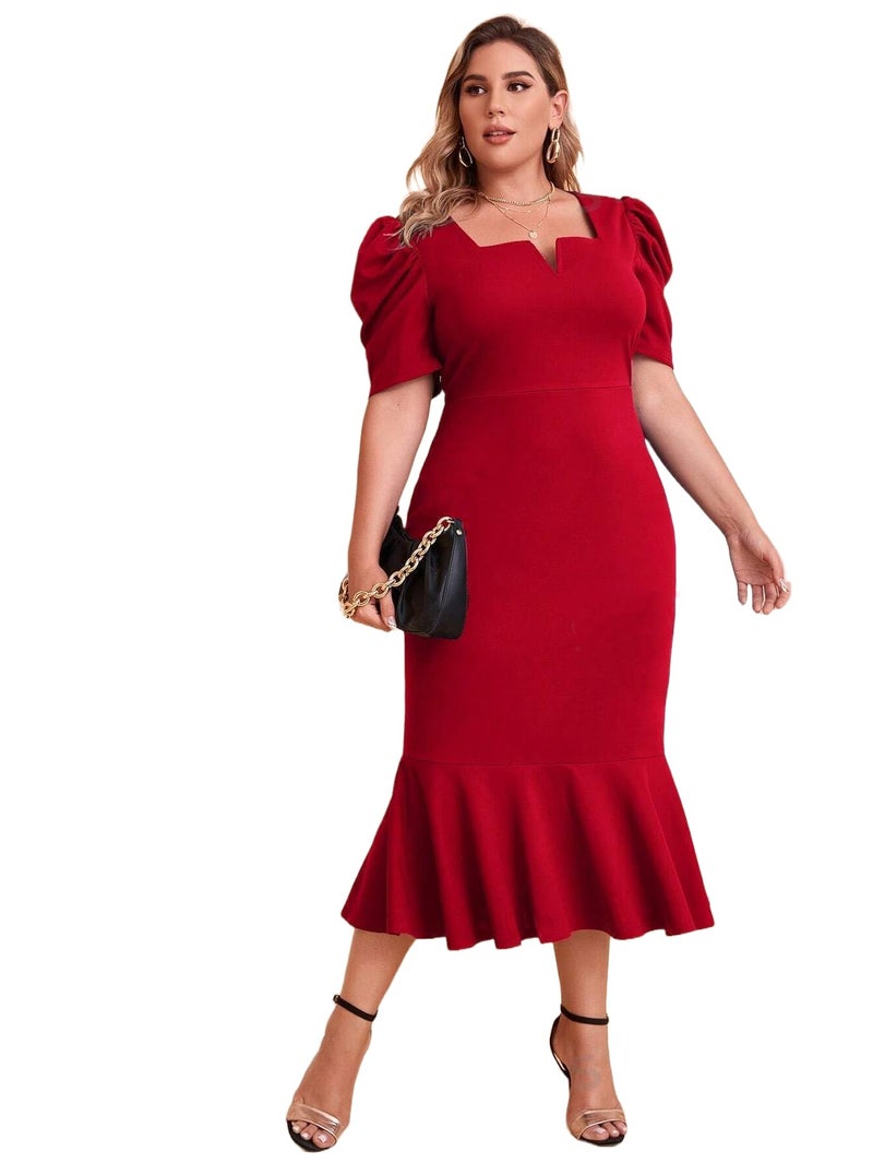 Florely Women's Western Dress (Small, Red) - Image 1