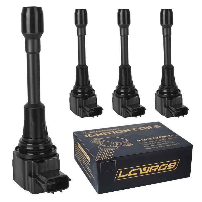 LCWRGS Ignition Coil Packs Fits for Nissan Altima Sentra Rogue Versa Infiniti FX50 QX60 2007 2008 2009 2010 2011 2012 Coils 2.5 2.0 1.8 L4 Replaces# UF549, Set of 6 - Image 1