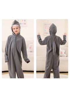 xppier Shark Costume for Kids and Toddlers, Halloween Costume for Kids, Animal Costumes for Kids, Hooded Jumpsuit Animal Outfit for Cosplay Costume Party, Birthday, Photo Shoot, 8-10 Years  - Image 4