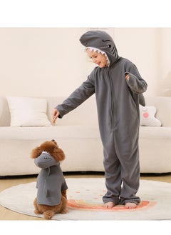 xppier Shark Costume for Kids and Toddlers, Halloween Costume for Kids, Animal Costumes for Kids, Hooded Jumpsuit Animal Outfit for Cosplay Costume Party, Birthday, Photo Shoot, 8-10 Years  - Image 5