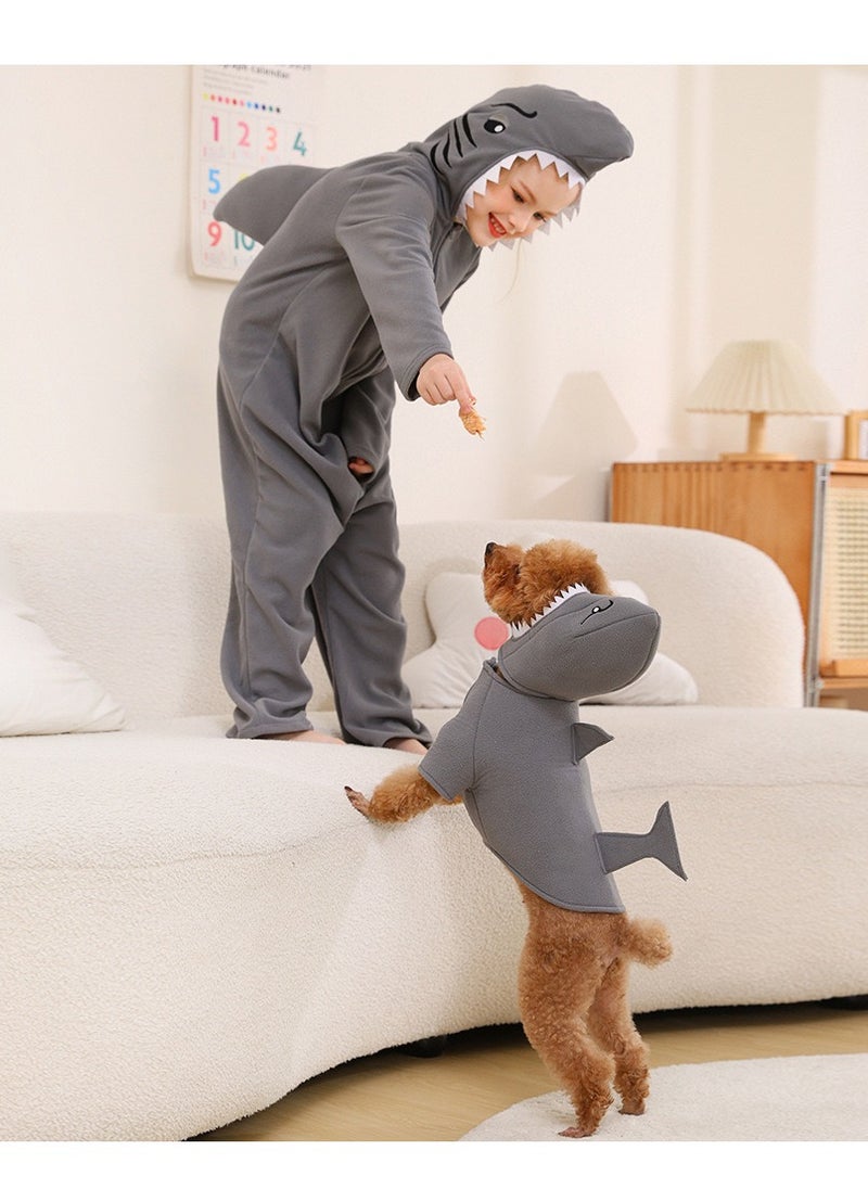 xppier - Shark Costume for Kids and Toddlers, Halloween Costume for Kids, Animal Costumes for Kids, Hooded Jumpsuit Animal Outfit for Cosplay Costume Party, Birthday, Photo Shoot, 8-10 Years - Image 1