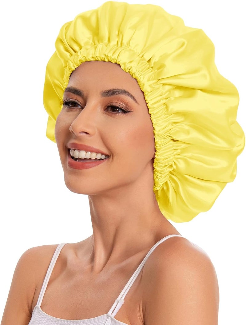 Edoneery Satin Bonnet Silk Bonnet Hair Bonnet For Sleeping Satin Bonnet For Hair Bonnets For Women Silk Bonnet For Natural Hair - Image 4