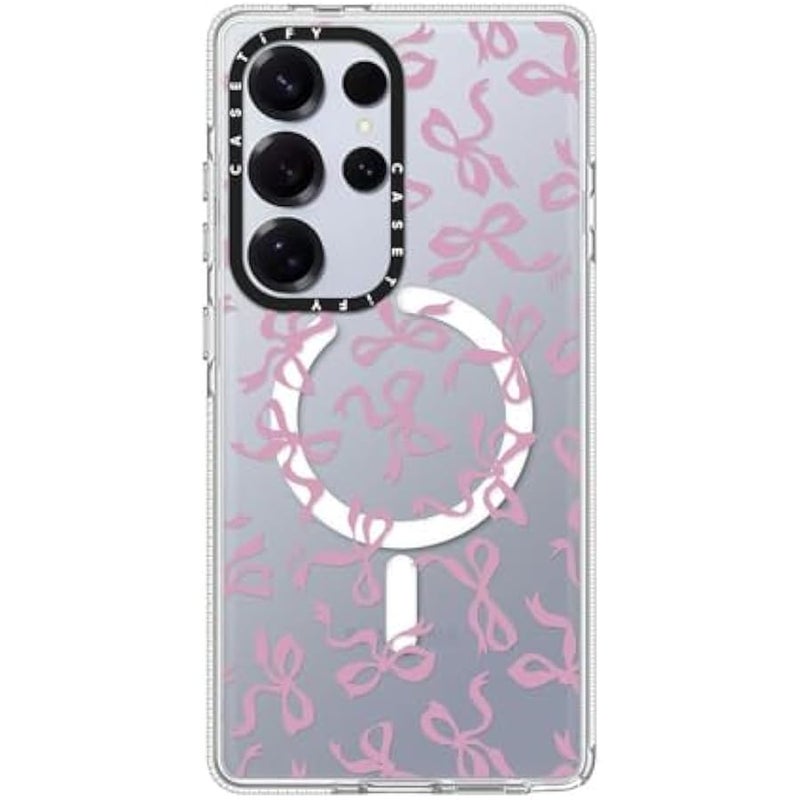Casetify Magnetic Clear Galaxy S25 Ultra Case 【Compatible with Magsafe】 - Bows - Image 2