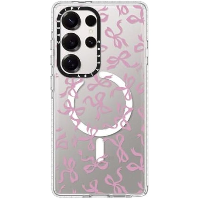 Casetify Magnetic Clear Galaxy S25 Ultra Case 【Compatible with Magsafe】 - Bows - Image 1