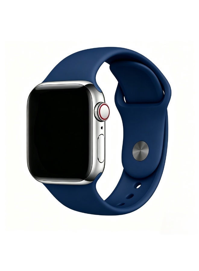 حزام Apple Watch 45 مم 44 مم 42 مم من السيليكون لاستبدال iWatch Series 9/8/7/SE/6/5/4/3/2/1 - Image 1