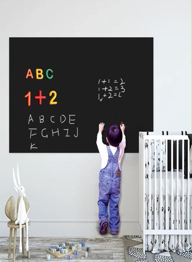 TAKSDAI Extra Long Chalkboard Contact Paper Vinyl Roll, 17.8 x 118 Inches, Peel and Stick, Black - Image 4