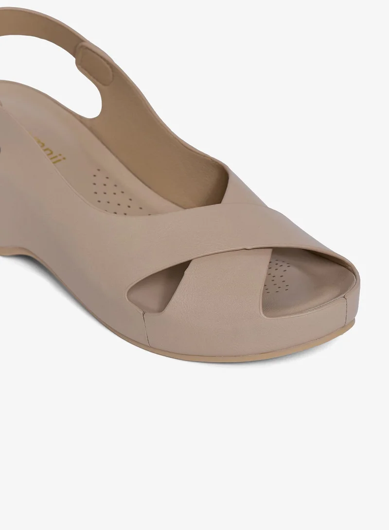 Geoomnii BEIGE Geoomnii Comfort Slide Sandals for Women – Cushioned Slip-On Casual Sandals for Daily Wear, Home, Travel & Walking for Women | Best Price UAE