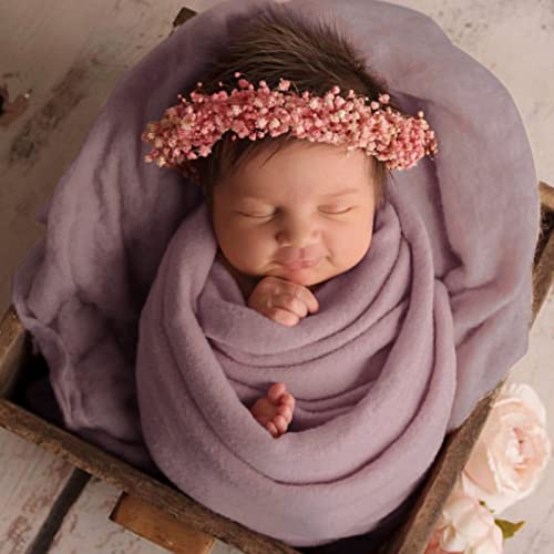 ForBaysy Newborn Posing Wrap Newborn Photography Props Soft Stretch Knit Blanket Handmade Wrap for Baby Boys Girls Photoshoot - Image 5