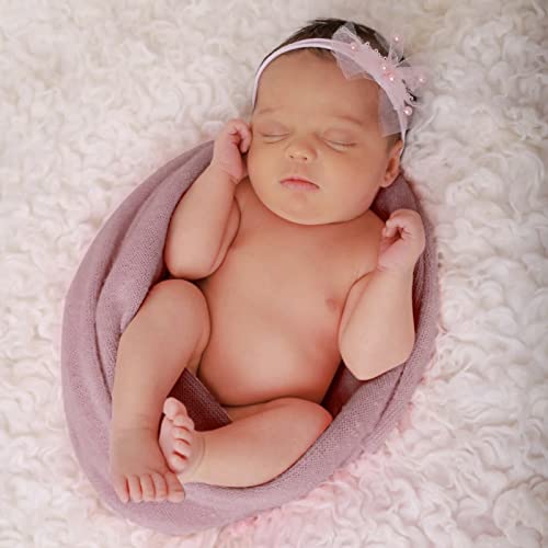 ForBaysy Newborn Posing Wrap Newborn Photography Props Soft Stretch Knit Blanket Handmade Wrap for Baby Boys Girls Photoshoot - Image 3