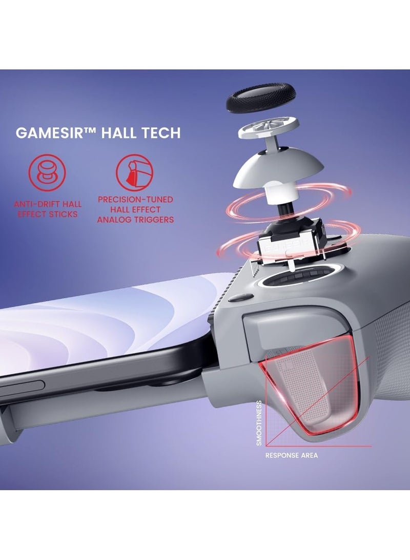 جيم سير وحدة تحكم الألعاب المحمولة G8 Galileo Type-C لسلسلة Android وiPhone 15 (USB-C)، لوحة ألعاب للتوصيل والتشغيل مع عصا التحكم بتأثير Hall/مشغل Hall، ومقبس صوت 3.5 مم - Image 4
