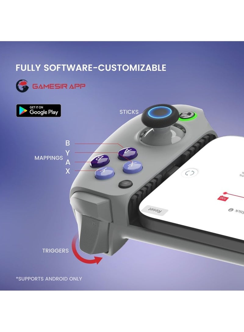 جيم سير وحدة تحكم الألعاب المحمولة G8 Galileo Type-C لسلسلة Android وiPhone 15 (USB-C)، لوحة ألعاب للتوصيل والتشغيل مع عصا التحكم بتأثير Hall/مشغل Hall، ومقبس صوت 3.5 مم - Image 2