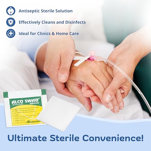 Romsons Alco Swab Alcohol Guaze Antiseptic Prep sterile for disinfect cuts and scrapes (500 Pieces) - Image 3